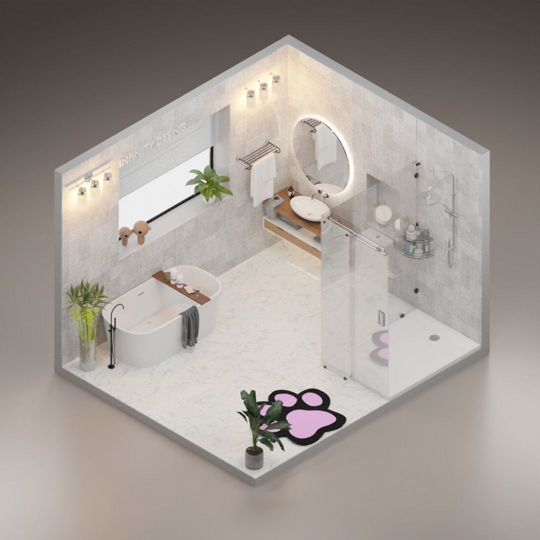 bathroom Free low-poly 3D model