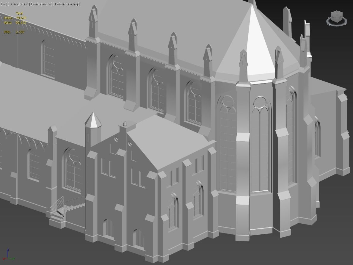 Munster Monchengladbach Low-poly 3D model_15