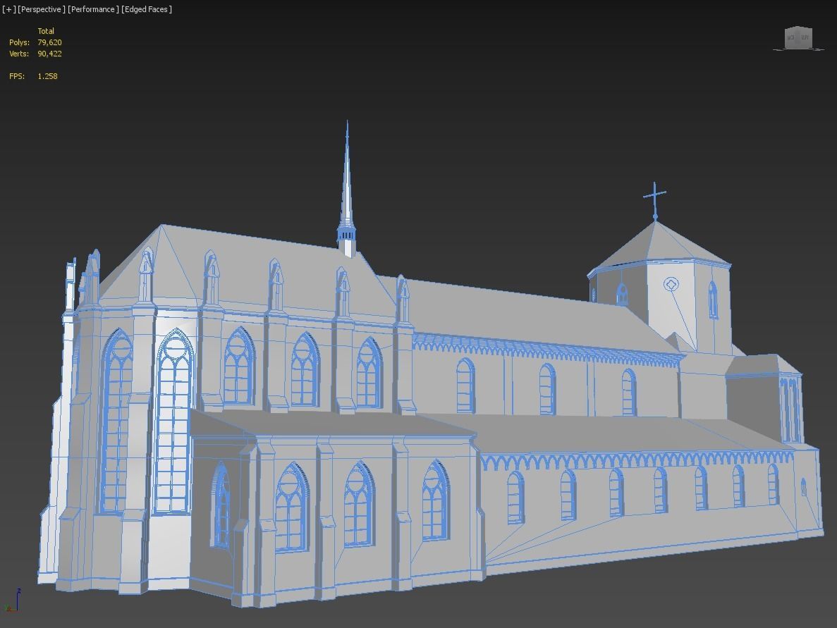 Munster Monchengladbach Low-poly 3D model_7