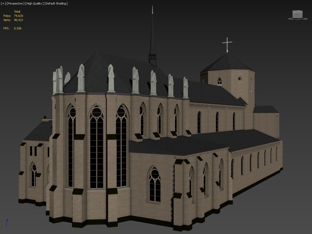 Munster Monchengladbach Low-poly 3D model_10