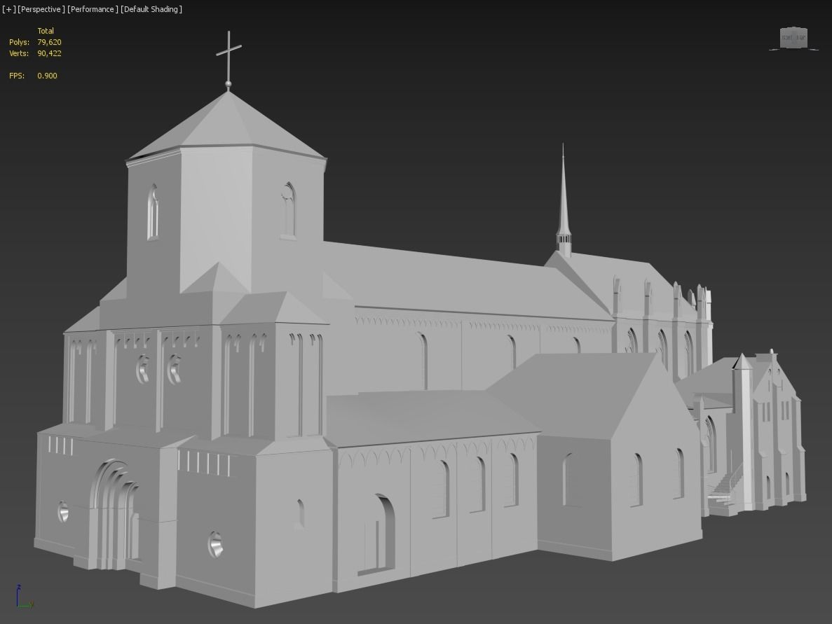 Munster Monchengladbach Low-poly 3D model_2