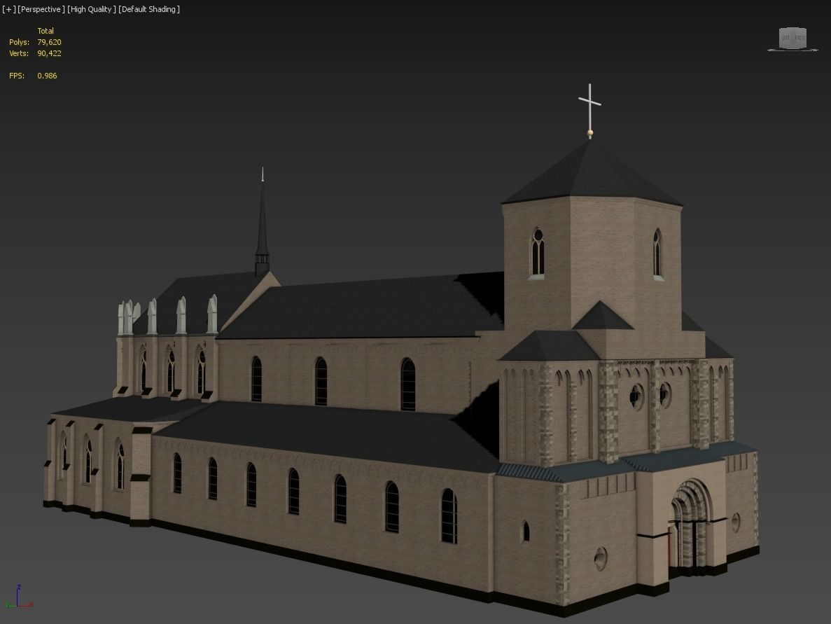 Munster Monchengladbach Low-poly 3D model_8