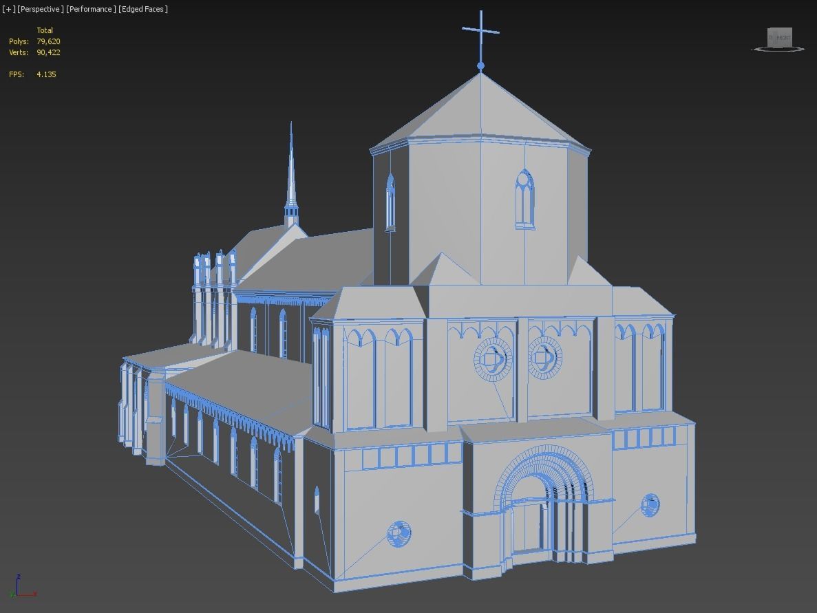 Munster Monchengladbach Low-poly 3D model_4