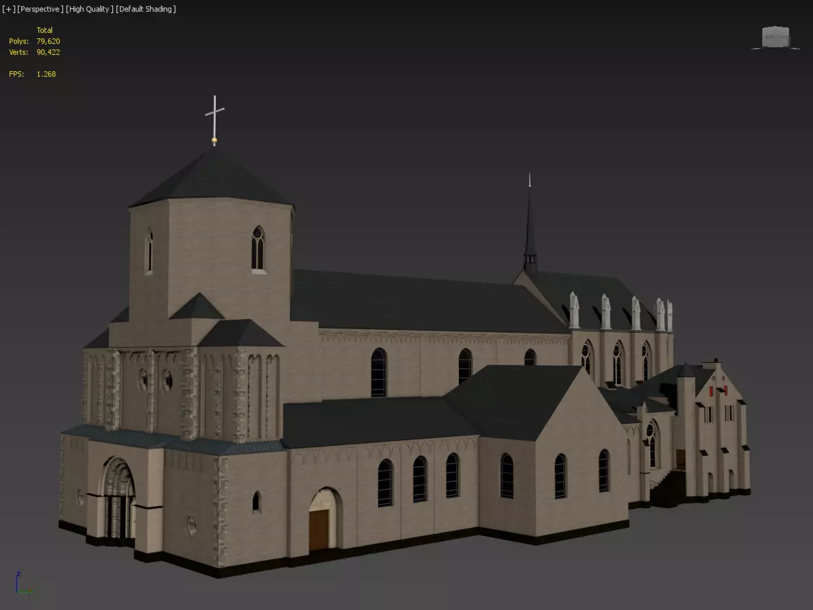 Munster Monchengladbach Low-poly 3D model_0