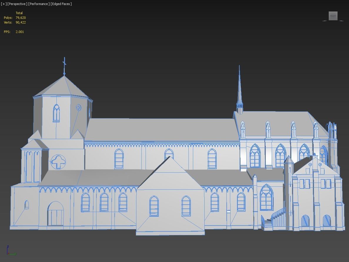 Munster Monchengladbach Low-poly 3D model_5