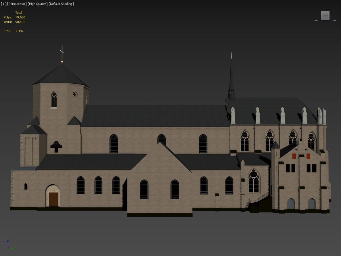 Munster Monchengladbach Low-poly 3D model_11