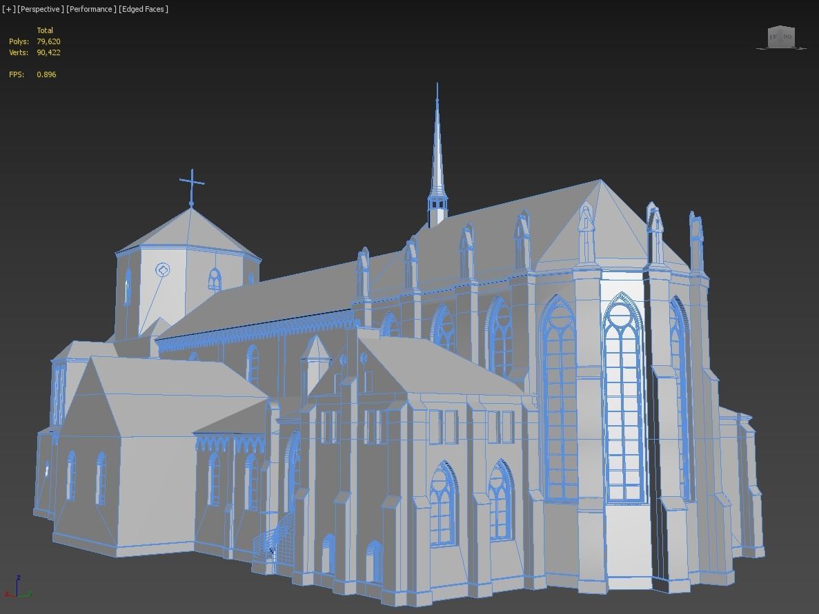 Munster Monchengladbach Low-poly 3D model_6