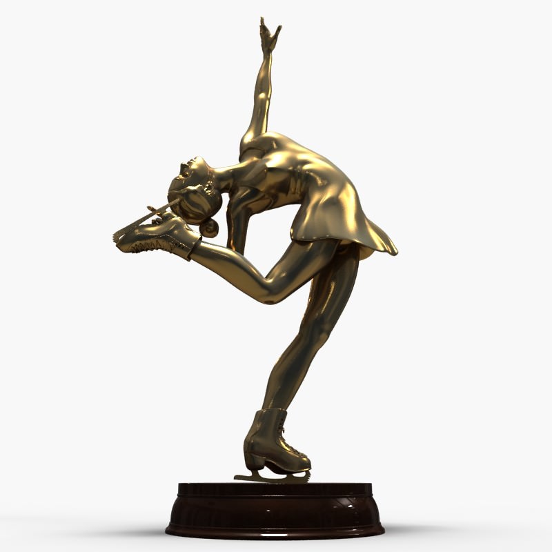  3D Models Figure Skating Statue 3D model_3