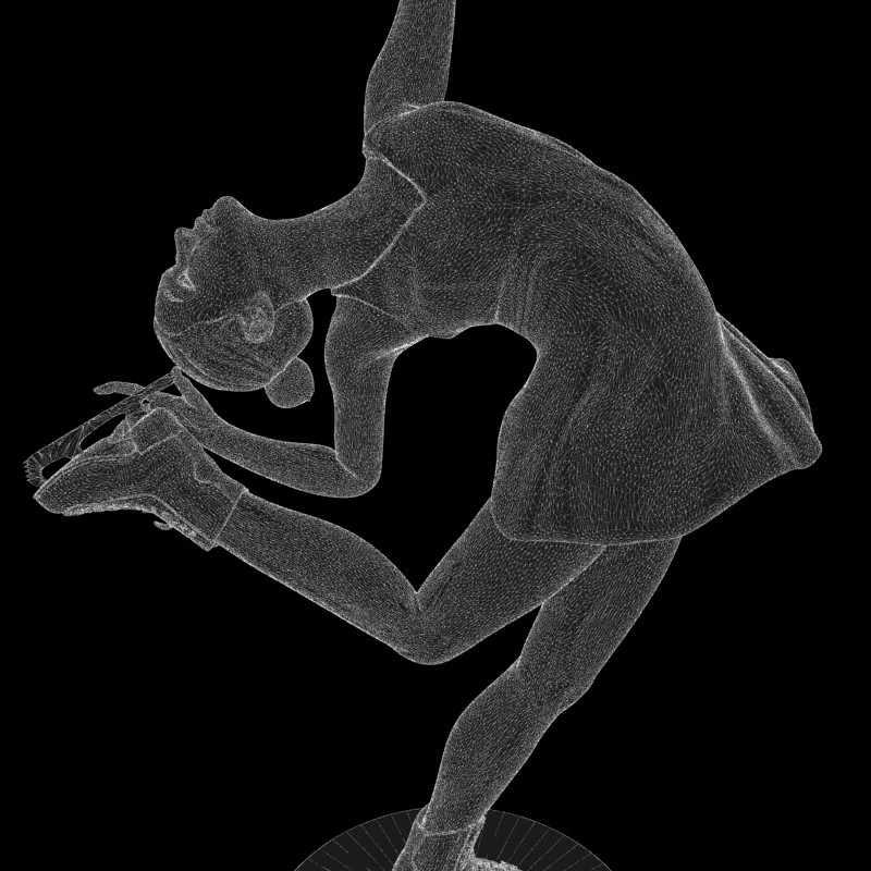  3D Models Figure Skating Statue 3D model_7
