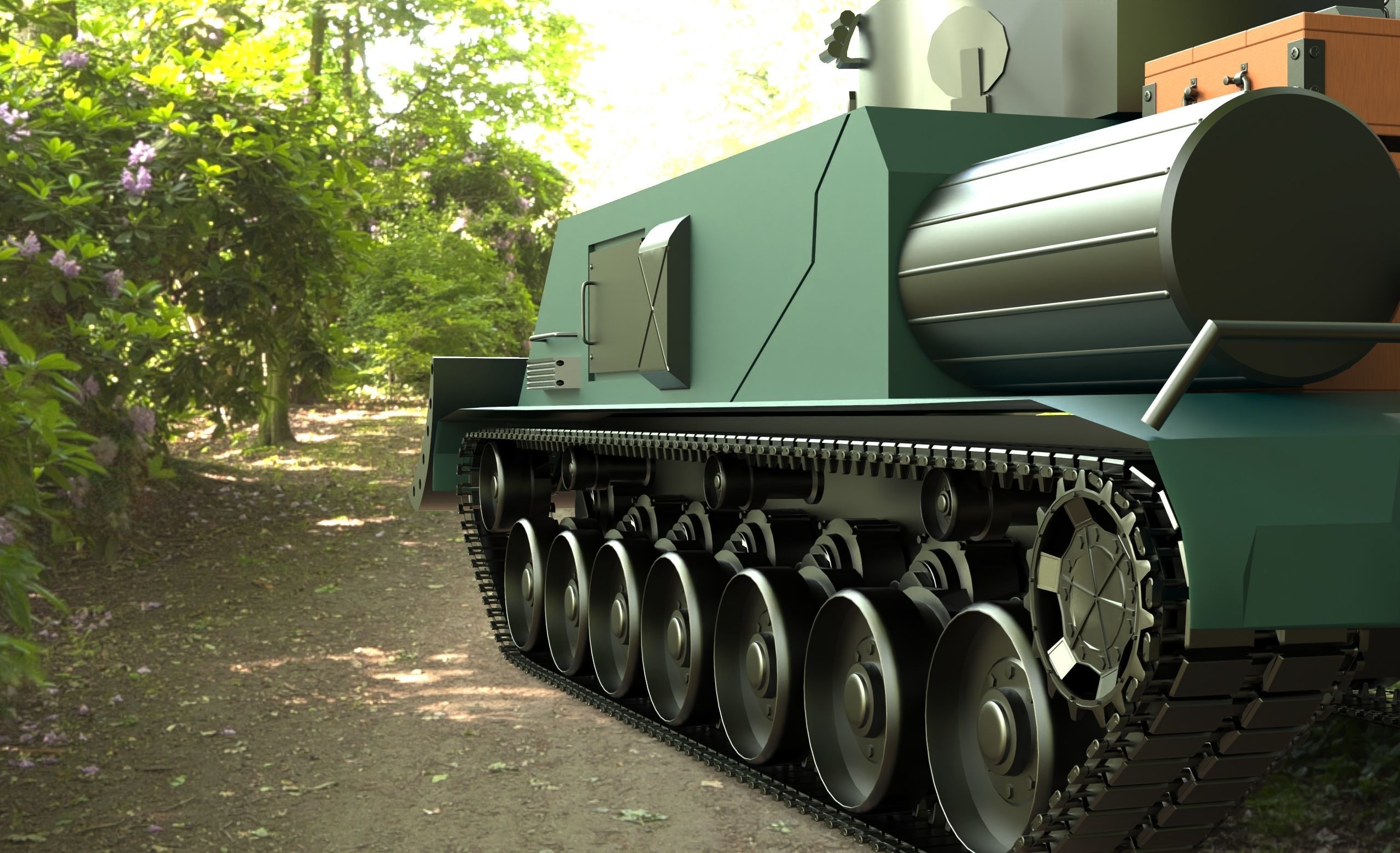 Army Tank 3D model_7