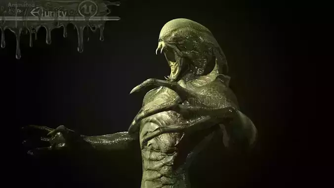 Low-poly model of the character MutantZ4 Low-poly 3D model