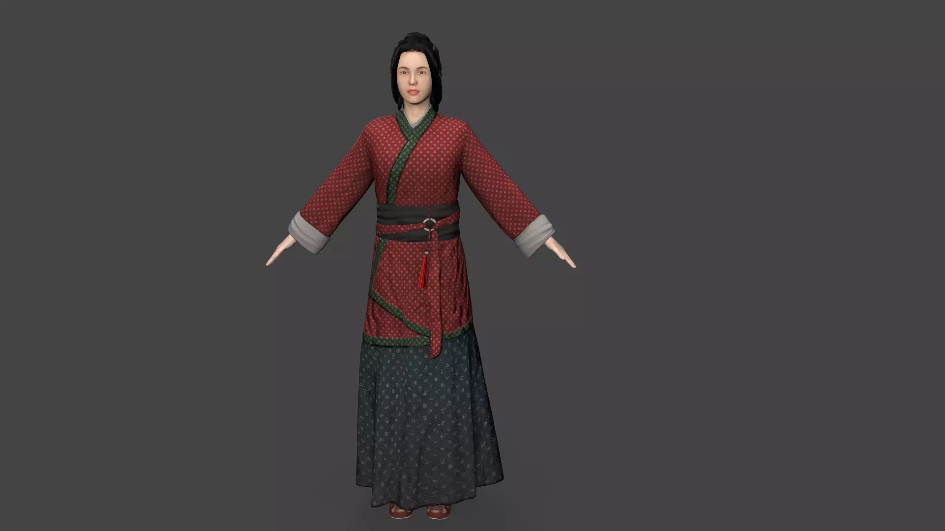 women Character Low-poly 3D model
