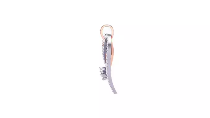 X Heart Diamond Pendant 3D print model