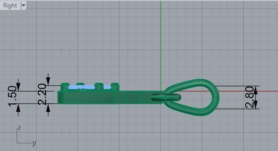 Zigzag Diamond Pendant 2583 3D print model_6