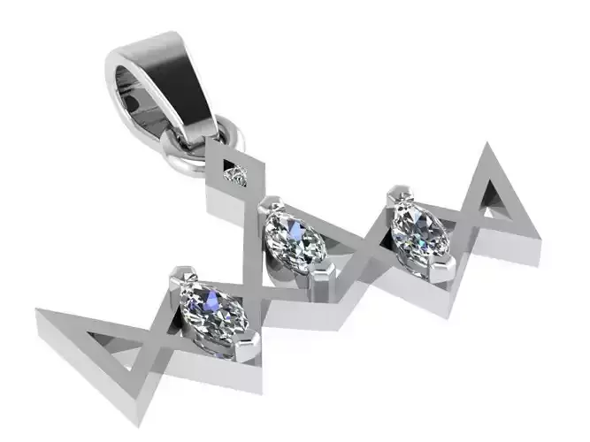 Zigzag Diamond Pendant 2583