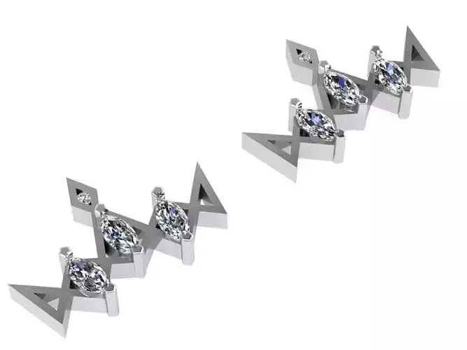 Zigzag Marquise Earring 2584