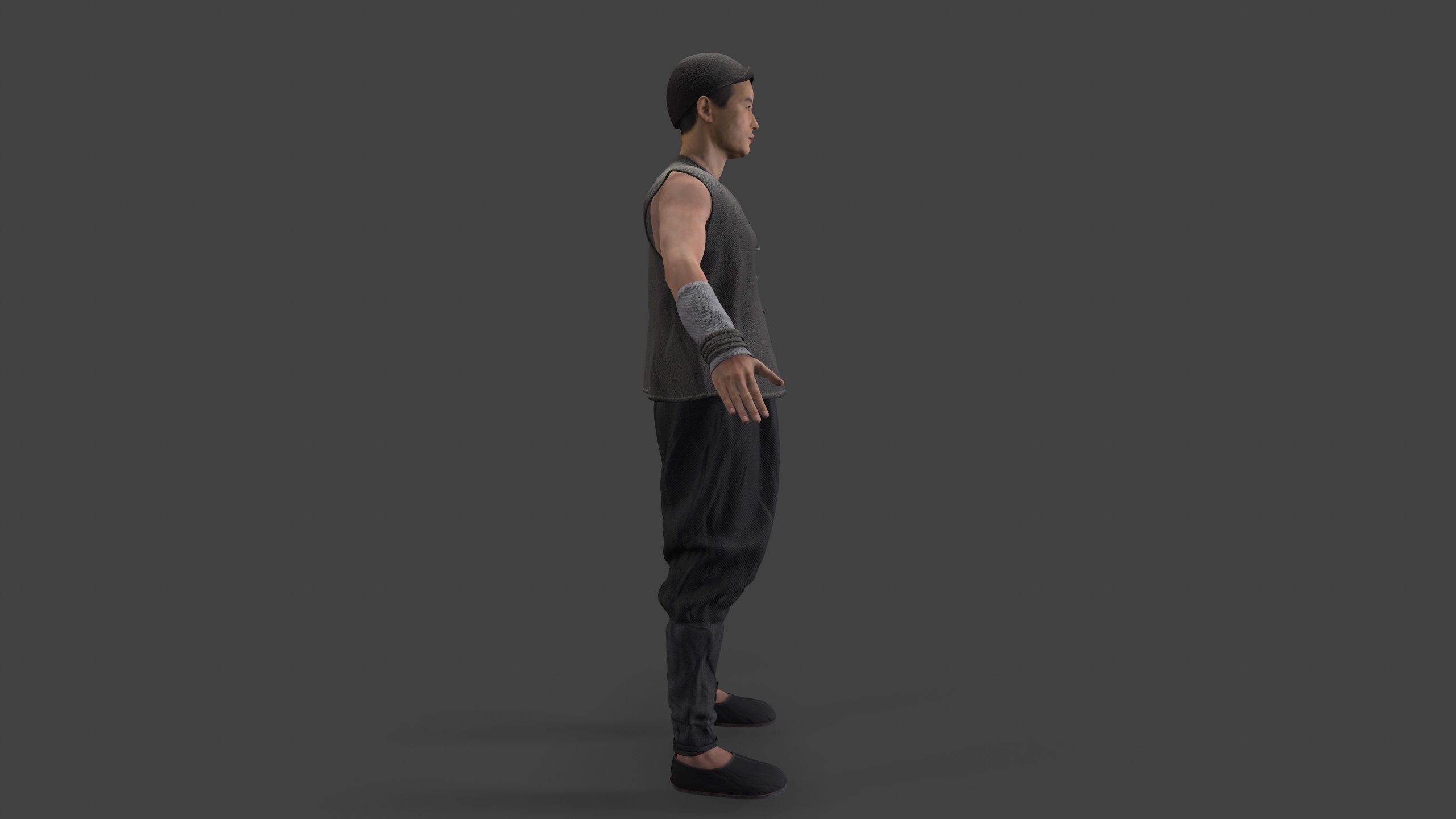 man Character Low-poly 3D model_6