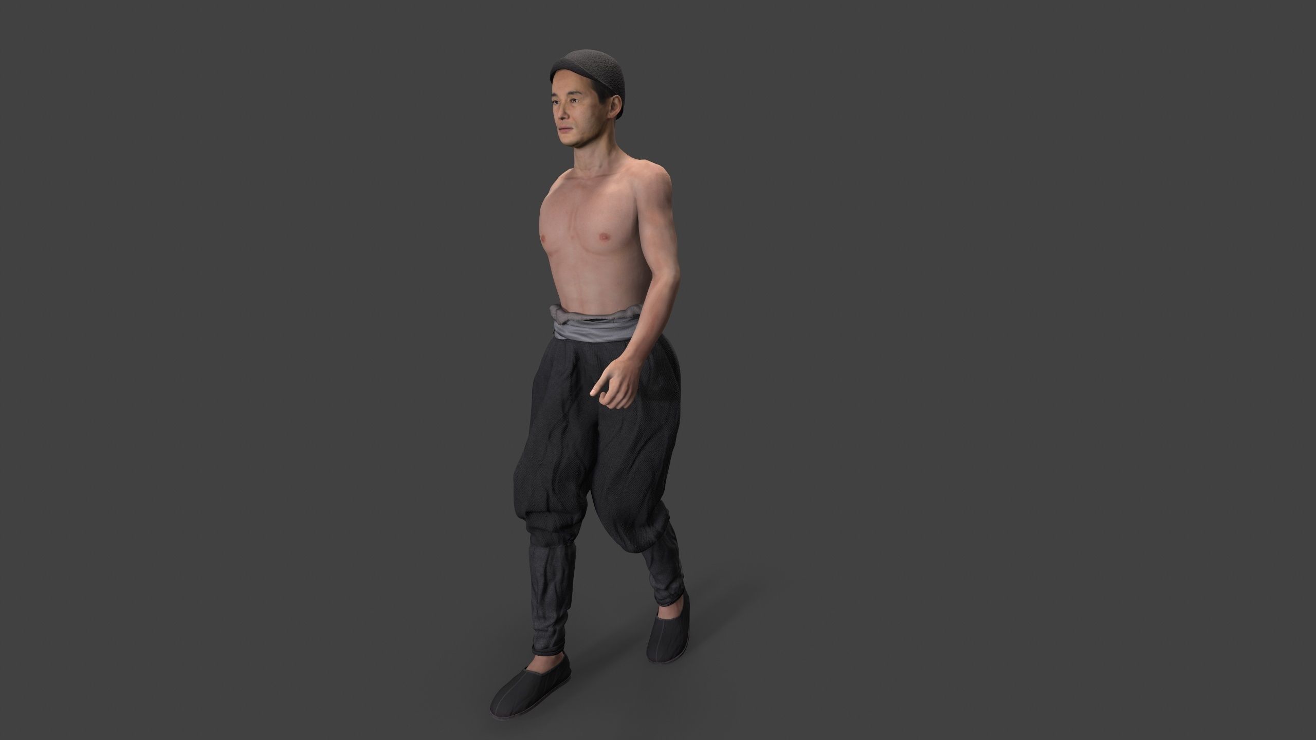 man Character Low-poly 3D model_19