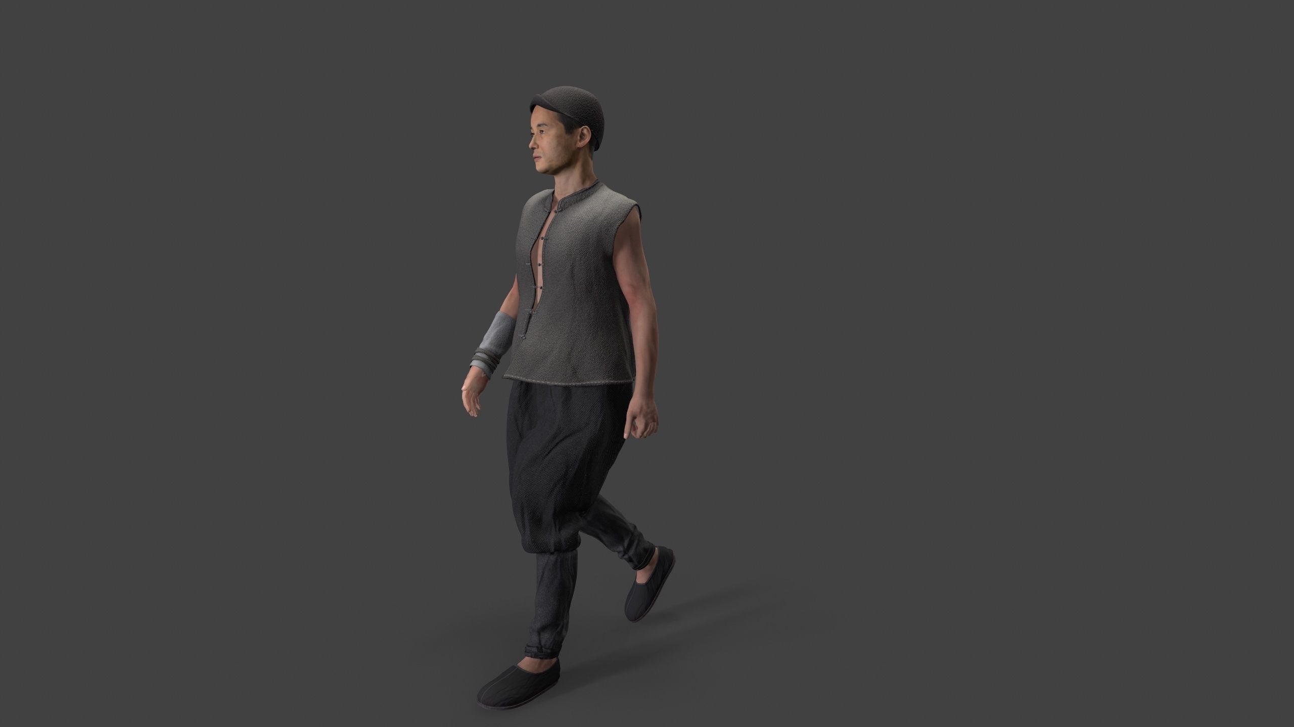 man Character Low-poly 3D model_5