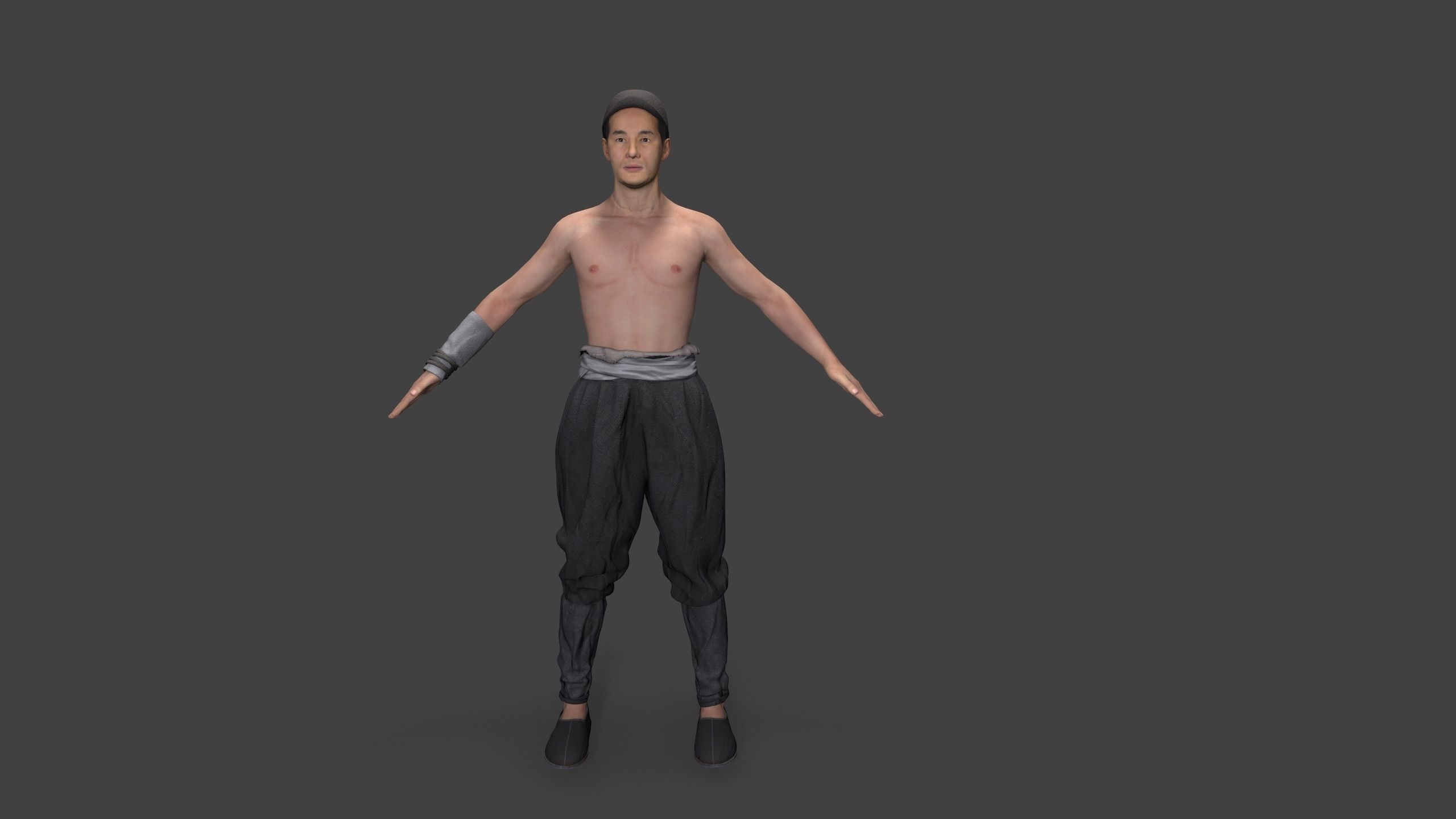 man Character Low-poly 3D model_9