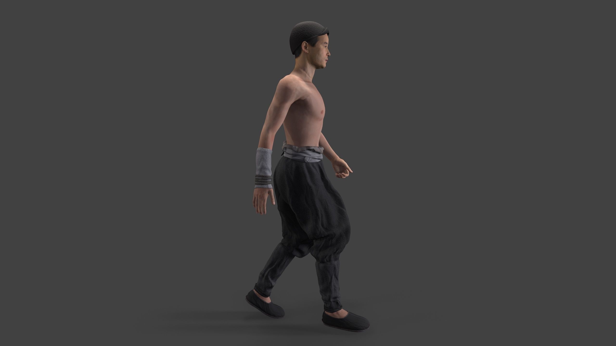 man Character Low-poly 3D model_16