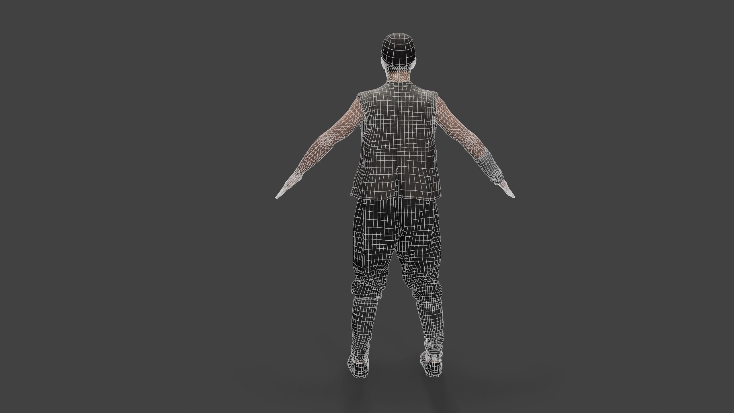 man Character Low-poly 3D model_21