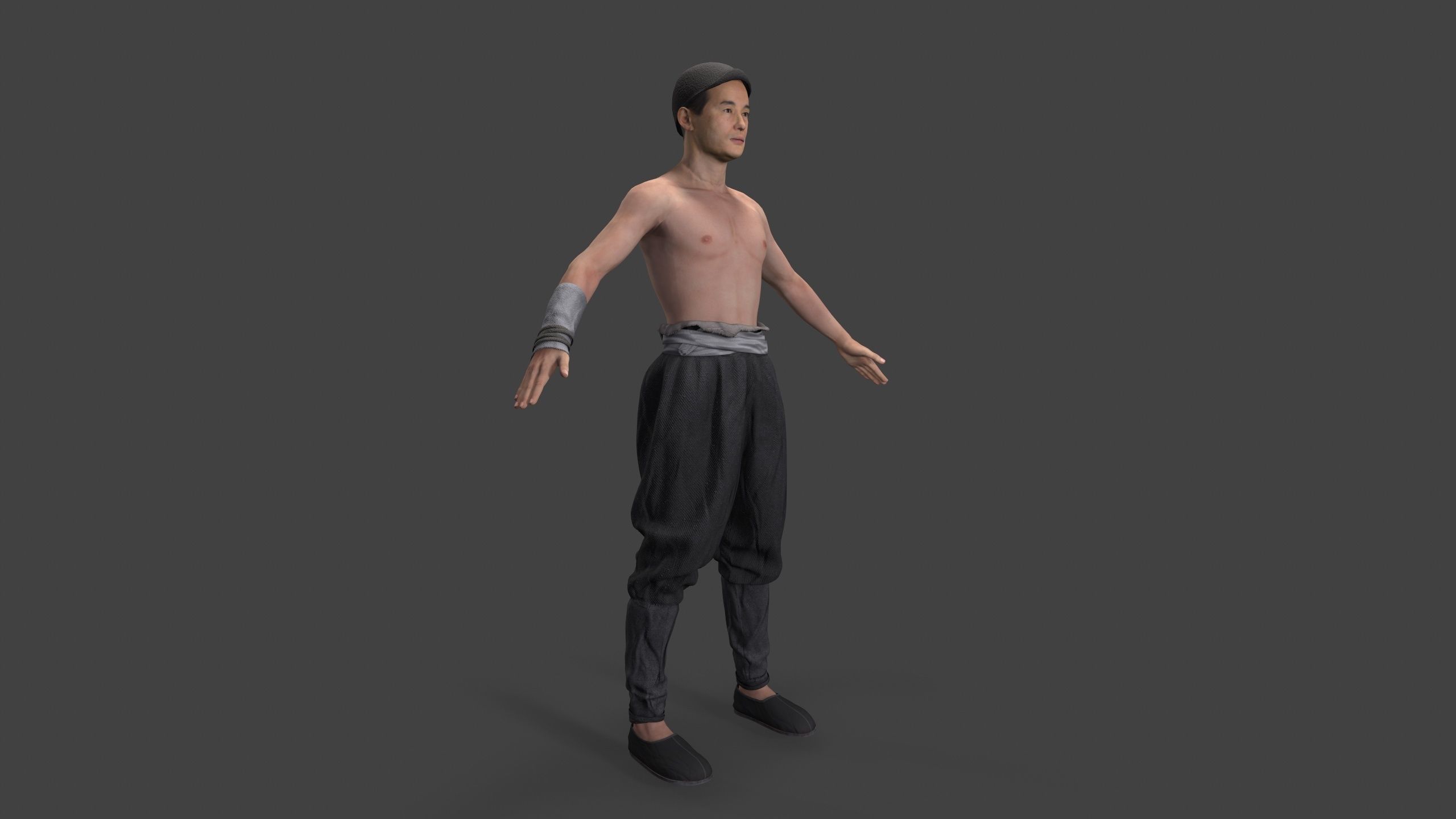 man Character Low-poly 3D model_12