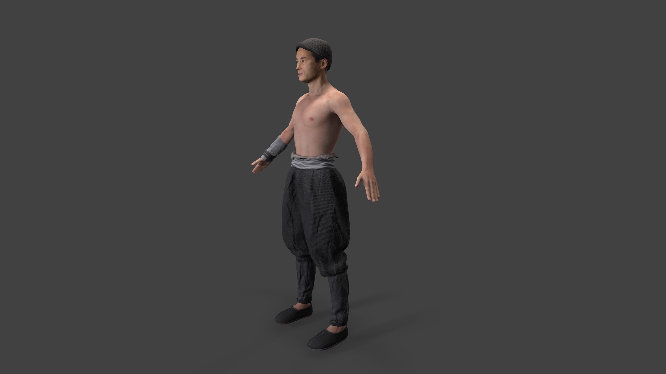 man Character Low-poly 3D model_10