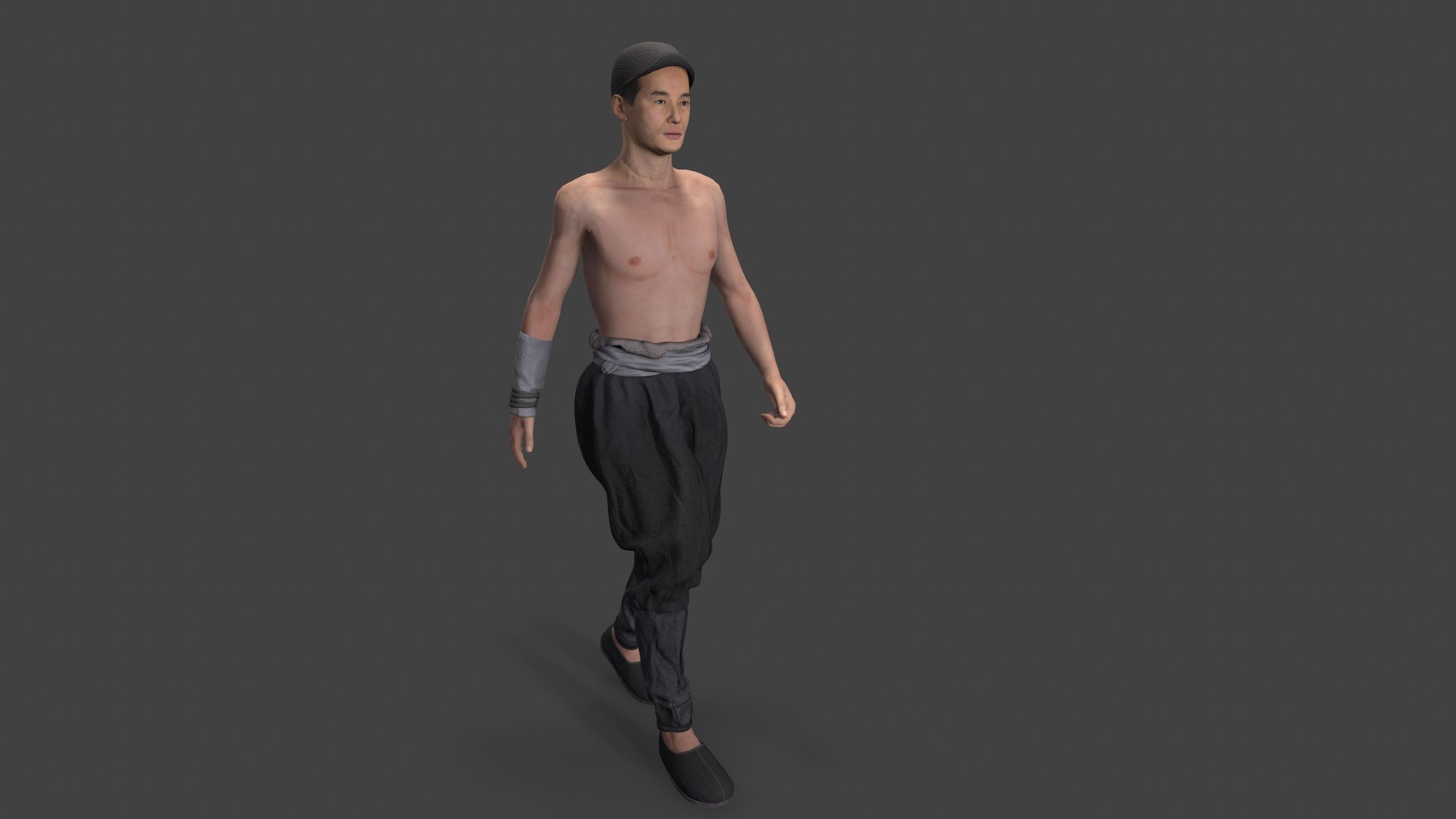 man Character Low-poly 3D model_15