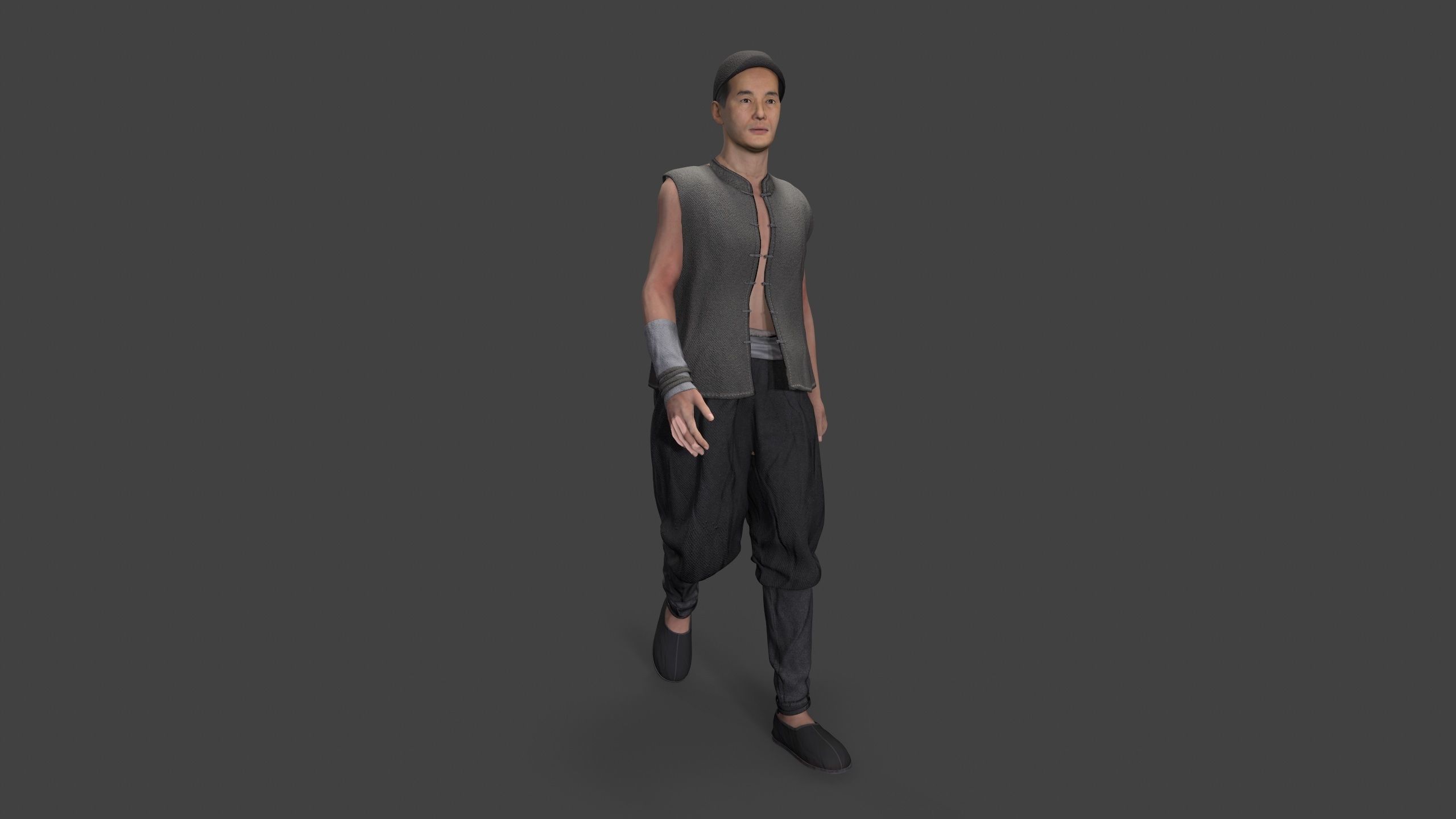 man Character Low-poly 3D model_2