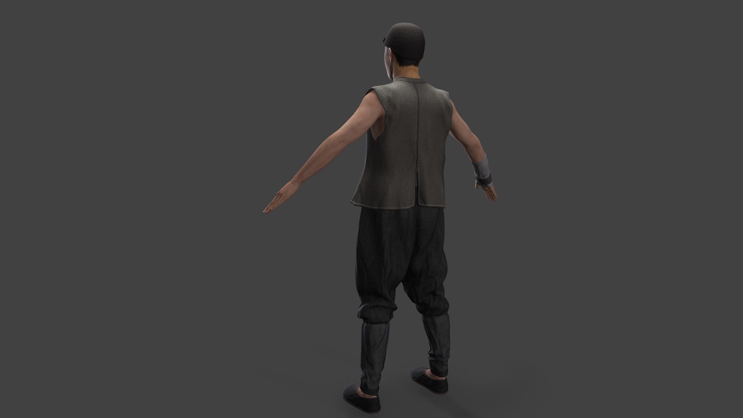 man Character Low-poly 3D model_7