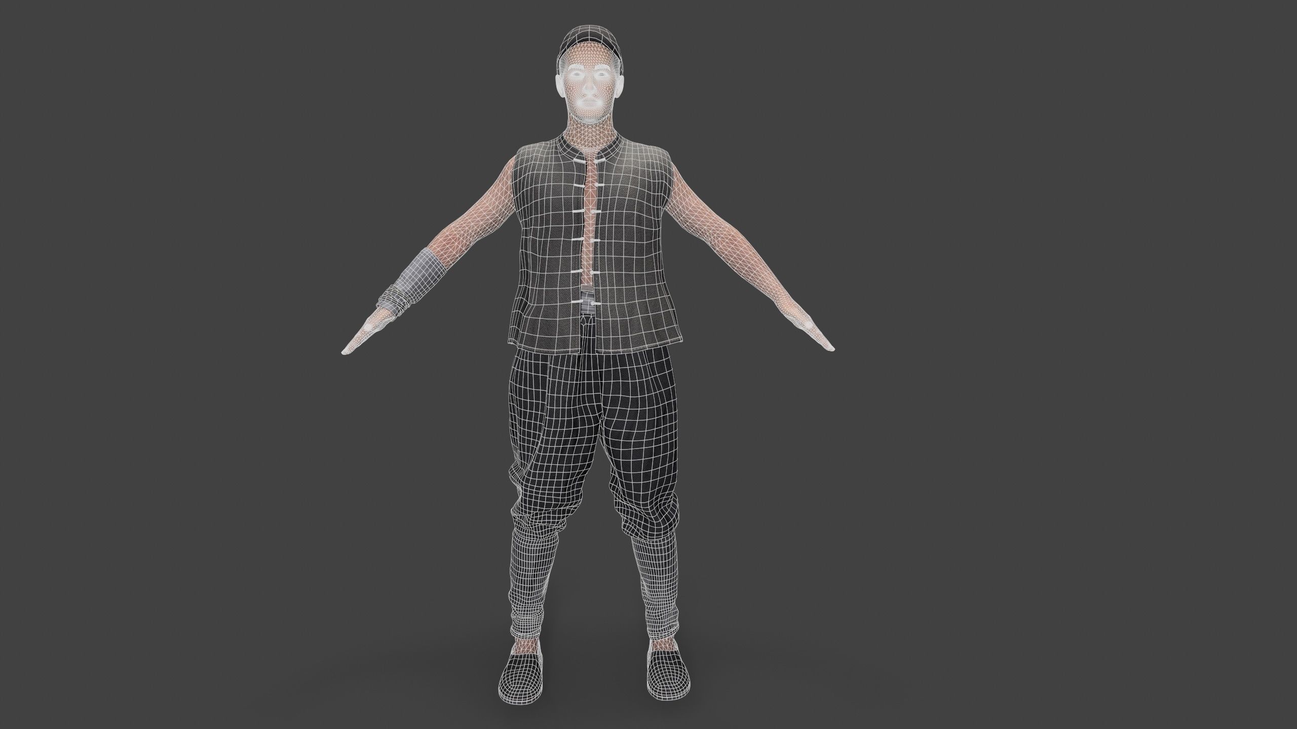 man Character Low-poly 3D model_22