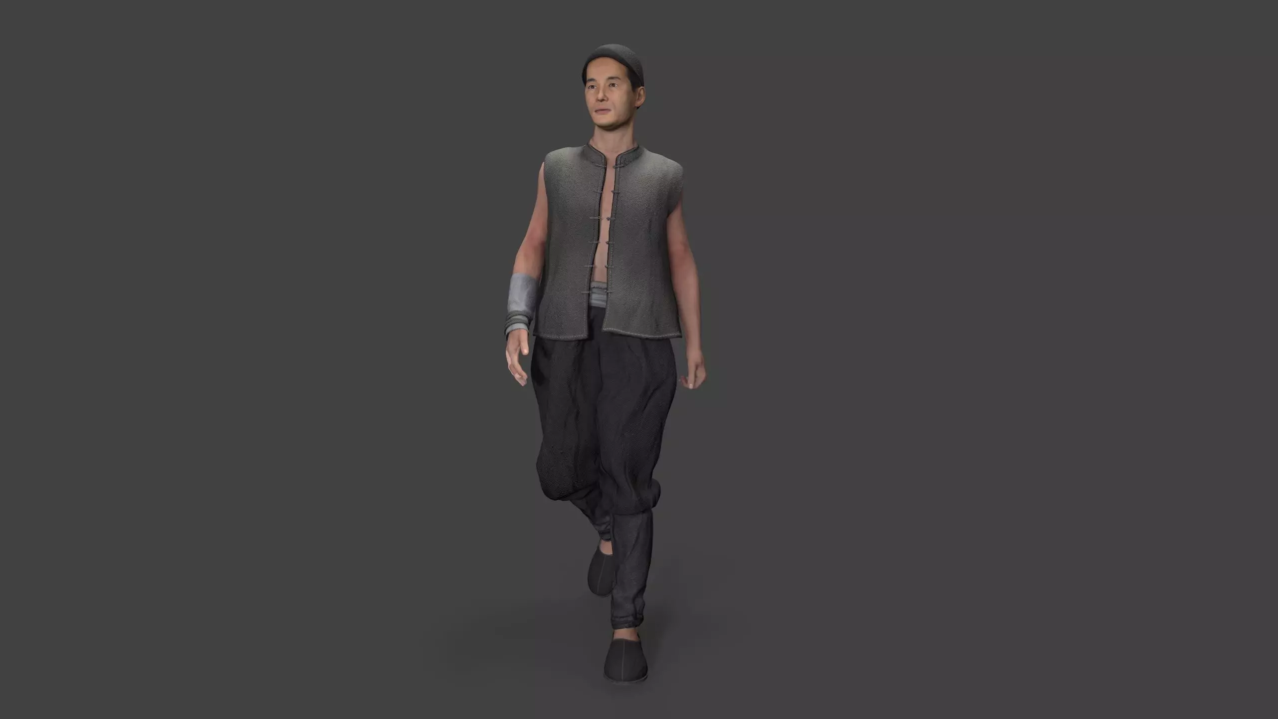 man Character Low-poly 3D model_0