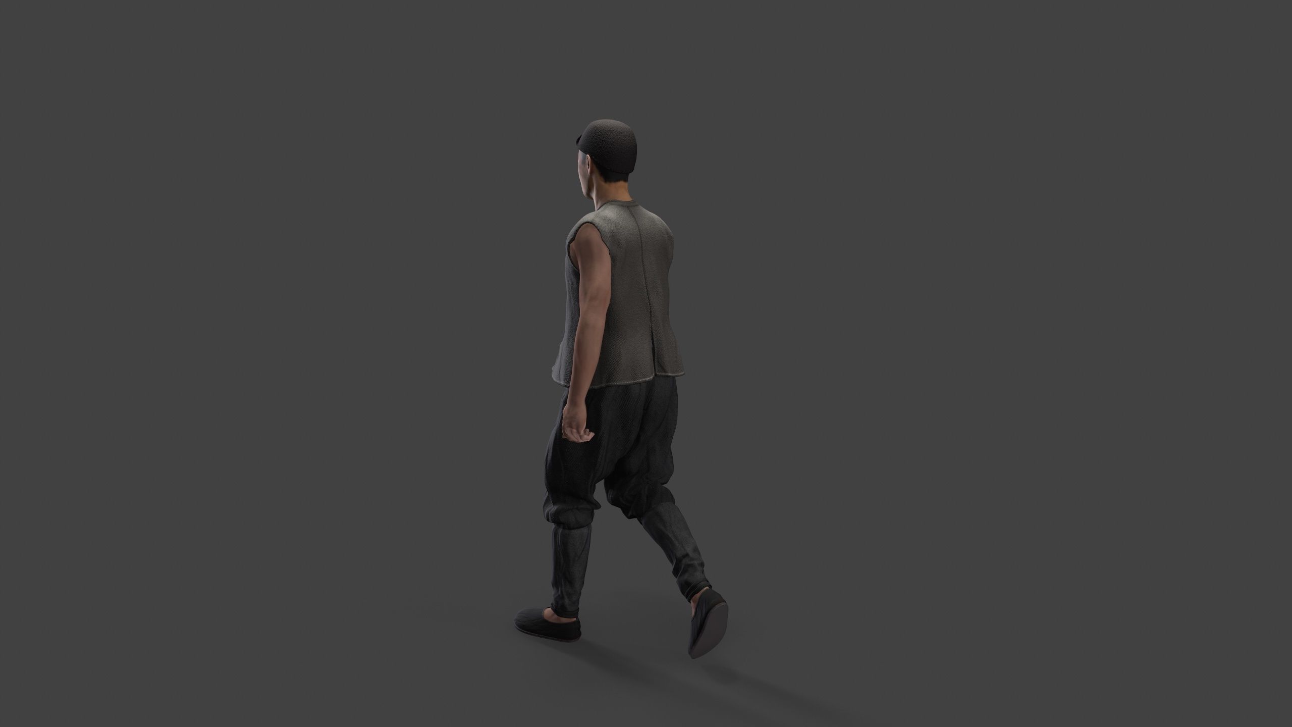 man Character Low-poly 3D model_8