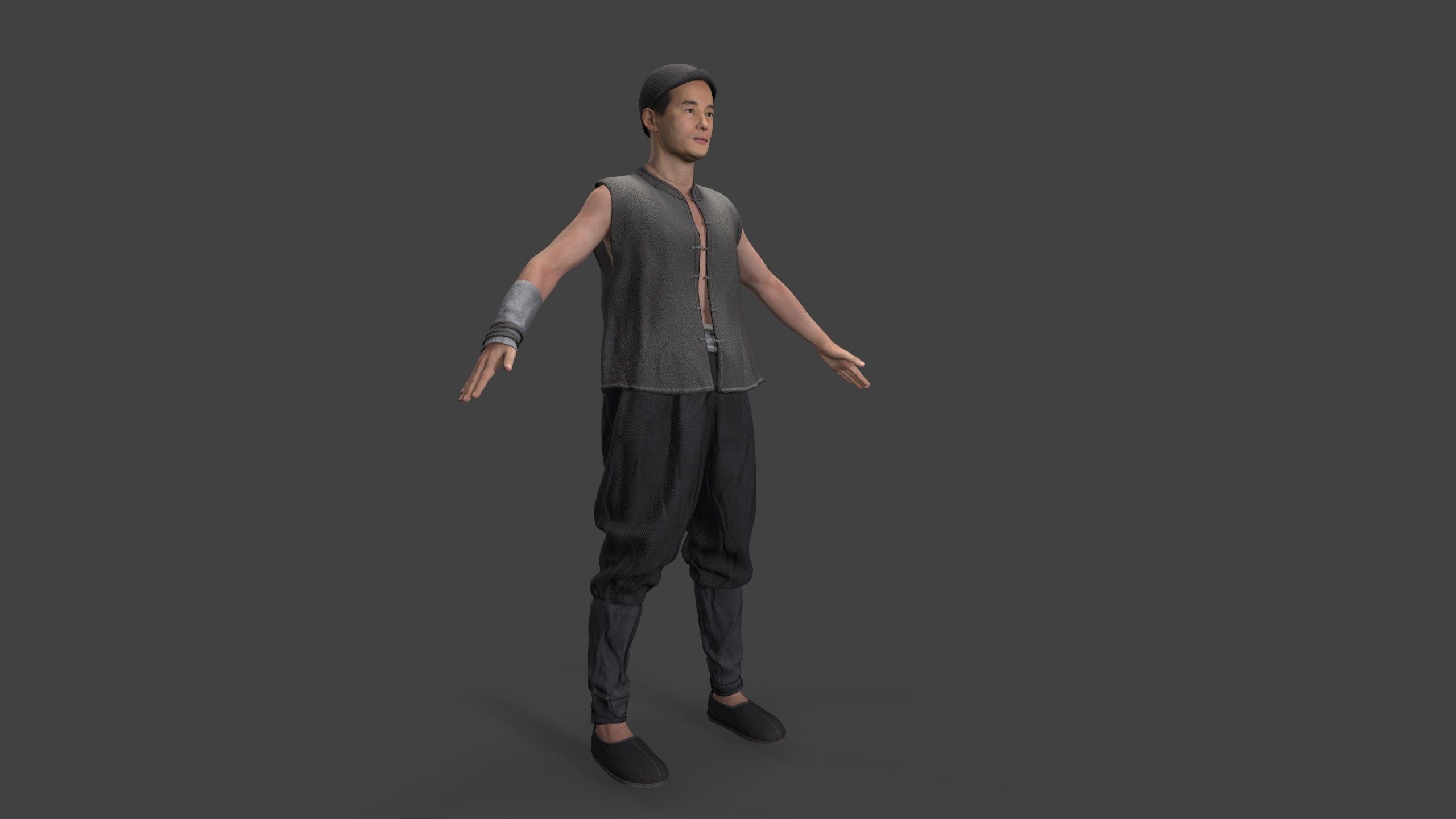 man Character Low-poly 3D model_4