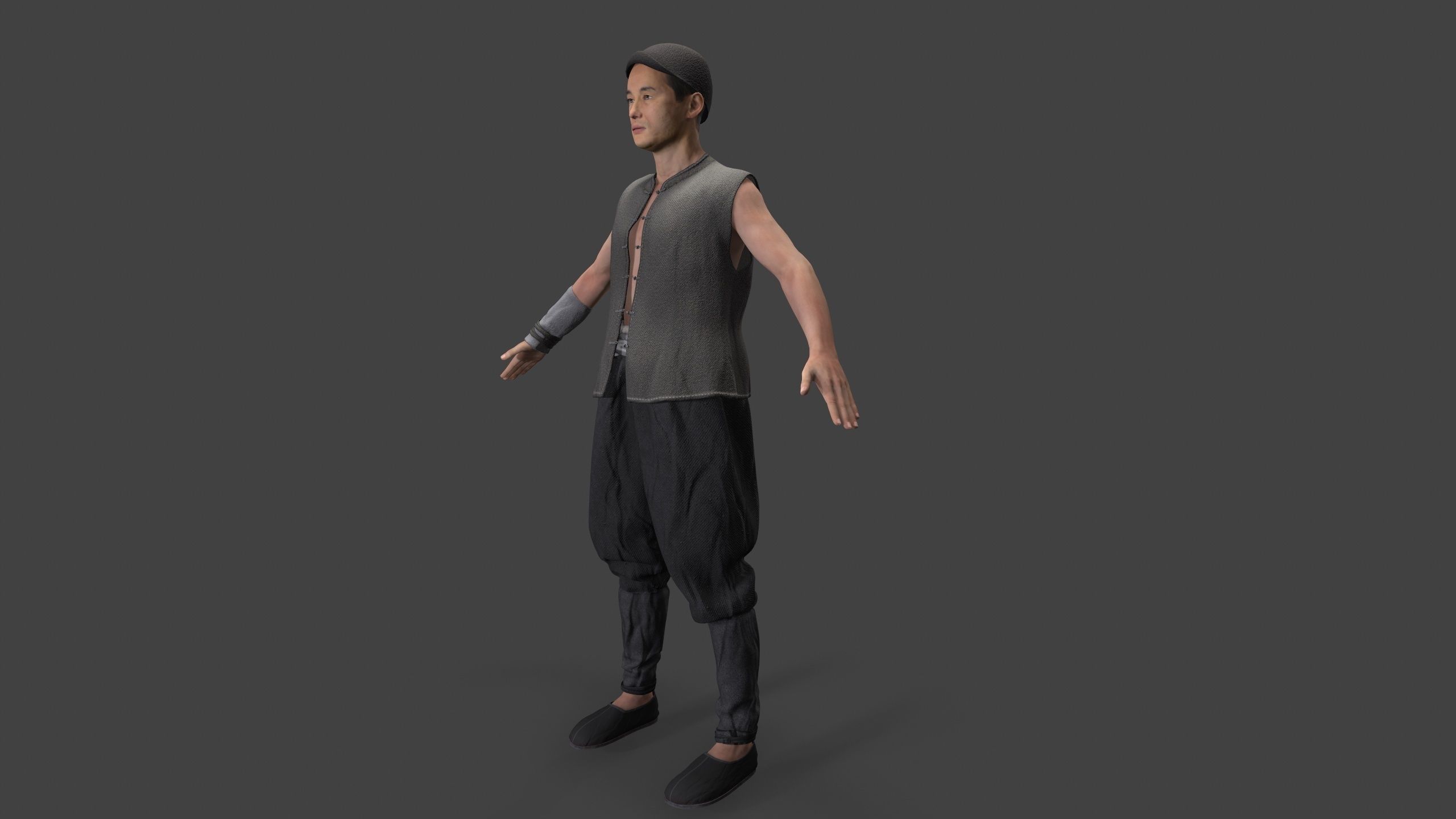 man Character Low-poly 3D model_3