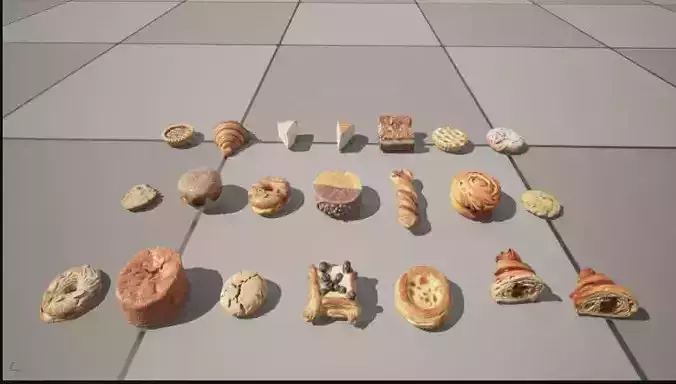 Pastry Pack 01 Low Poly Game ready  Low-poly 3D model