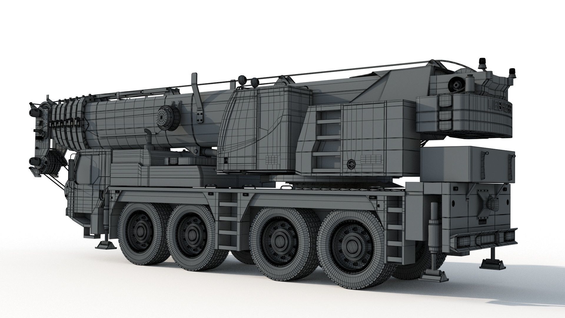 Liebherr LTM 1080 Cranes 3D model_12