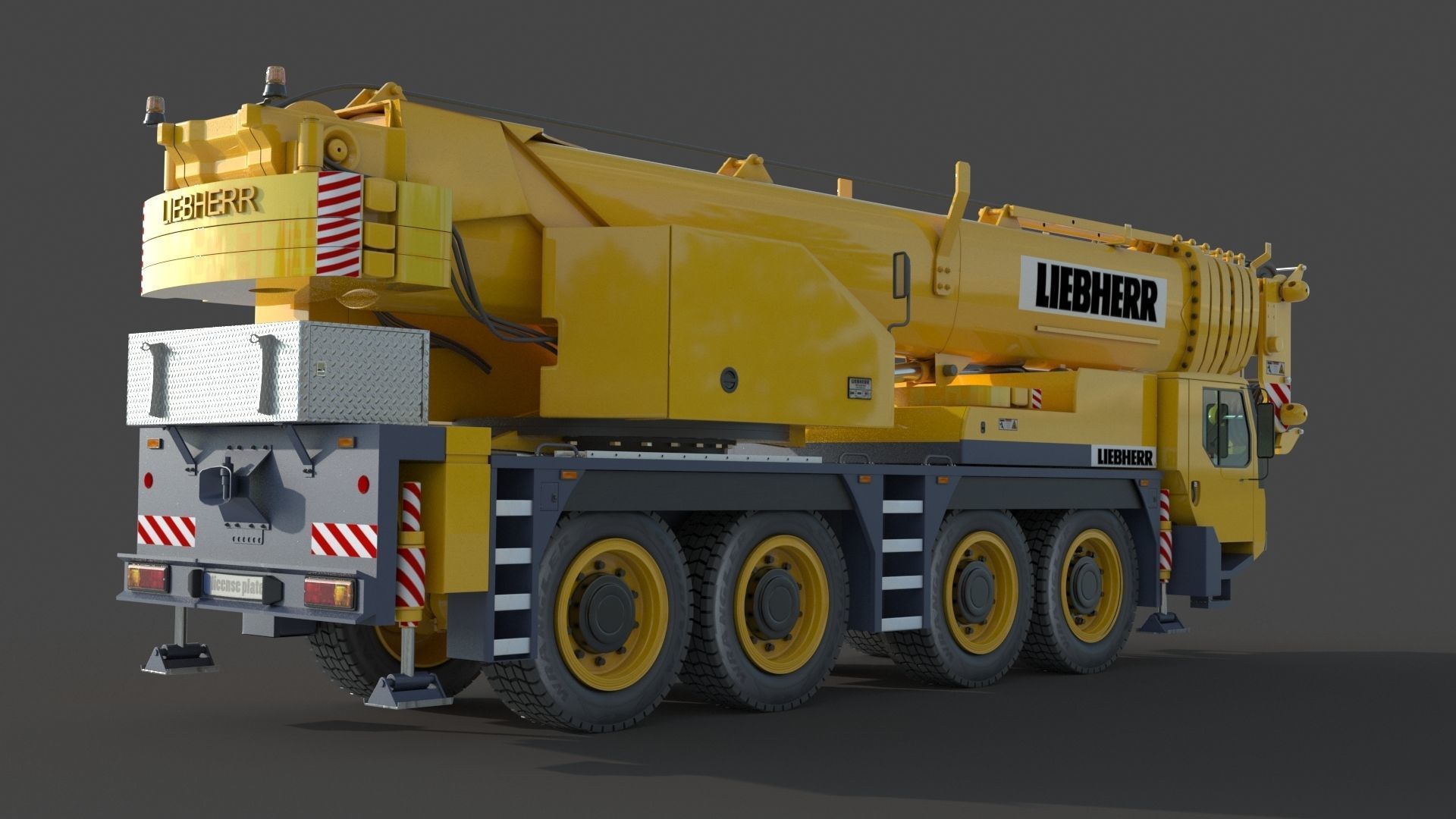 Liebherr LTM 1080 Cranes 3D model_6