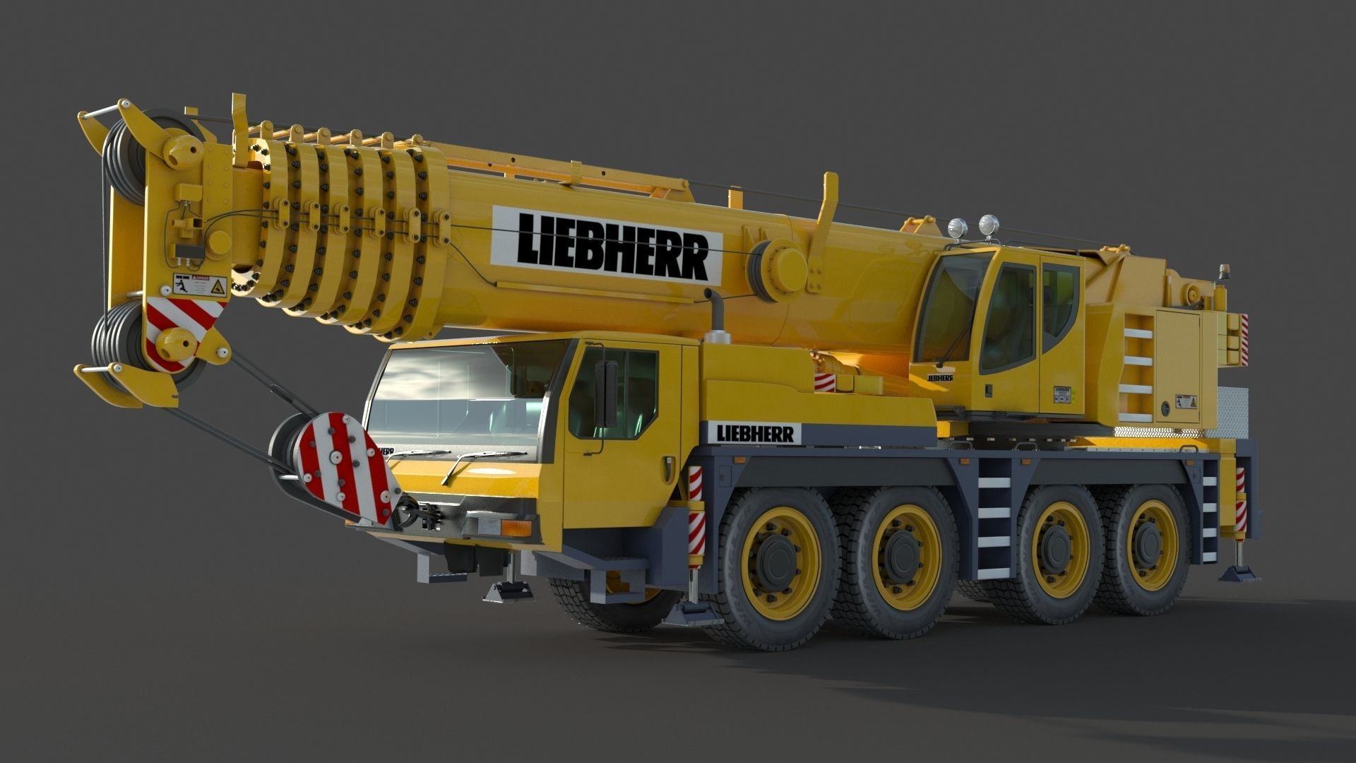 Liebherr LTM 1080 Cranes 3D model_4