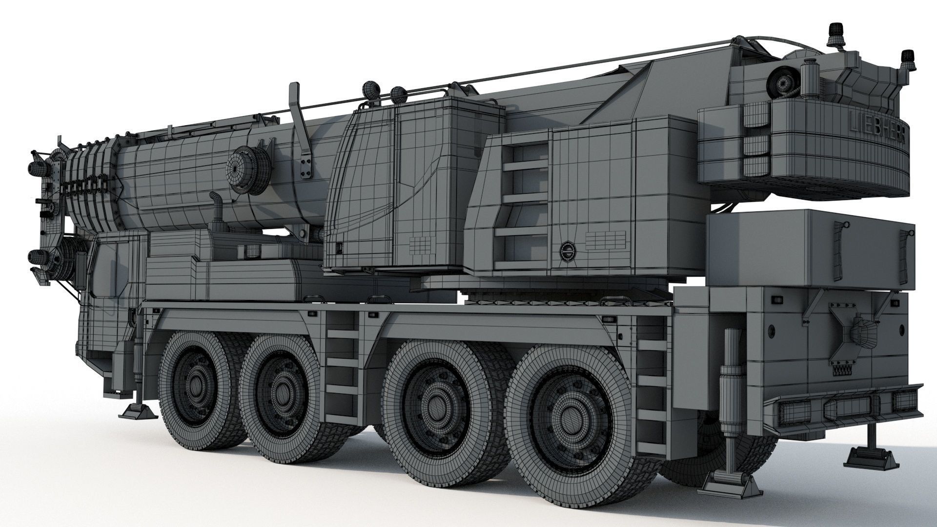 Liebherr LTM 1080 Cranes 3D model_17