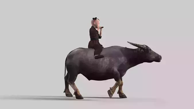 Children pack Low-poly 3D model