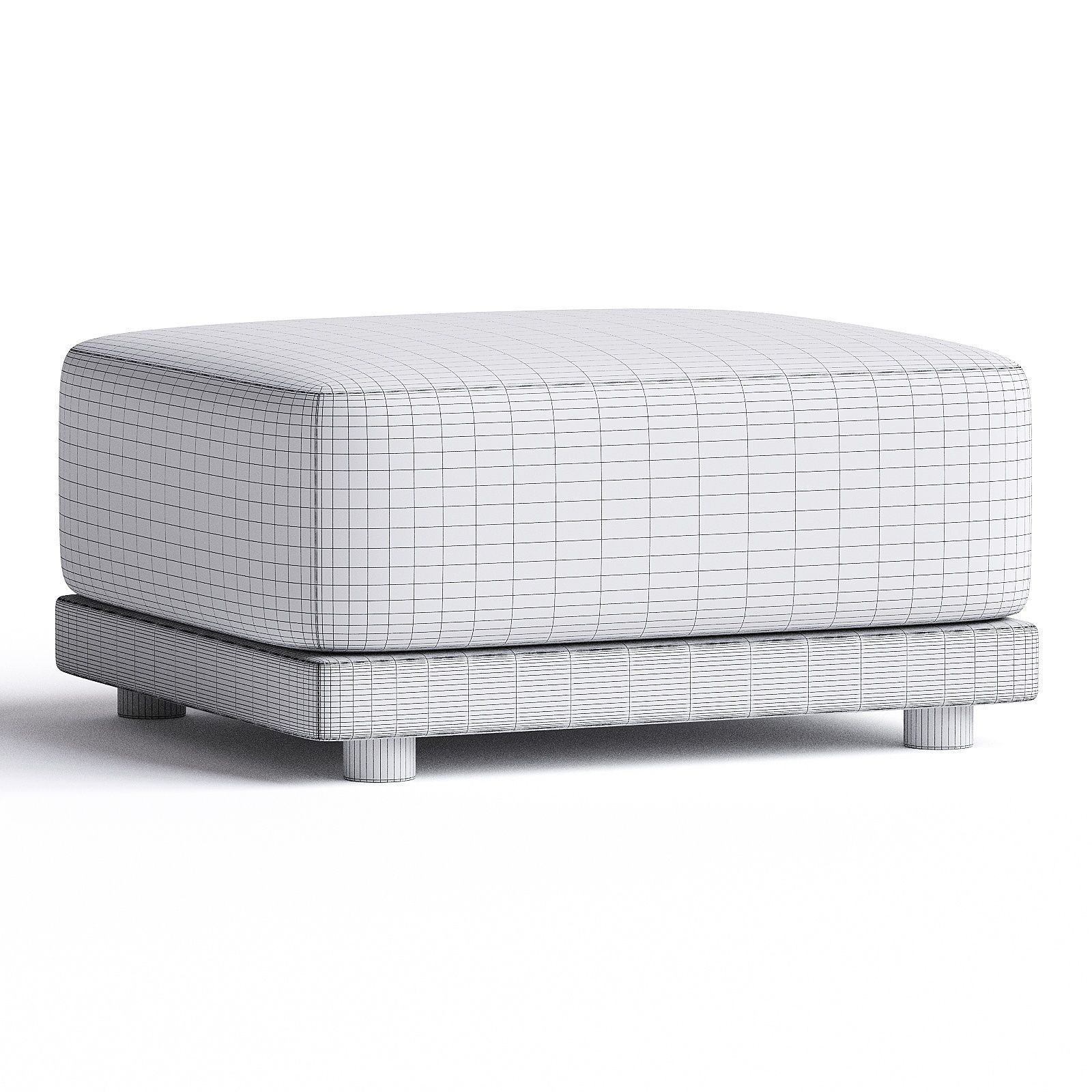 pouf brown 3D model_3