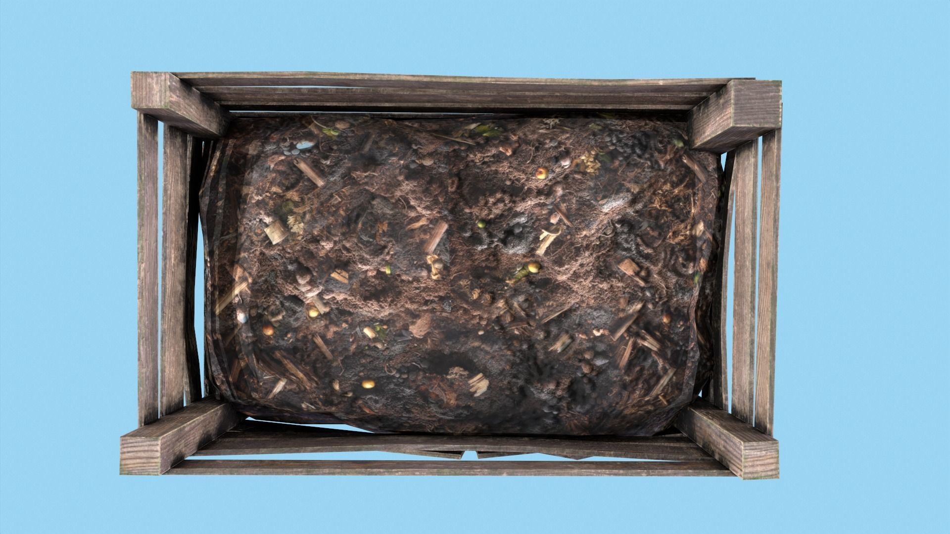 Compost Box Low-poly 3D model_7