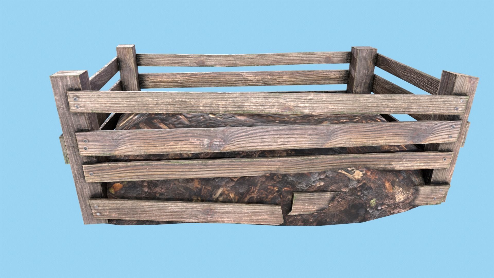 Compost Box Low-poly 3D model_4