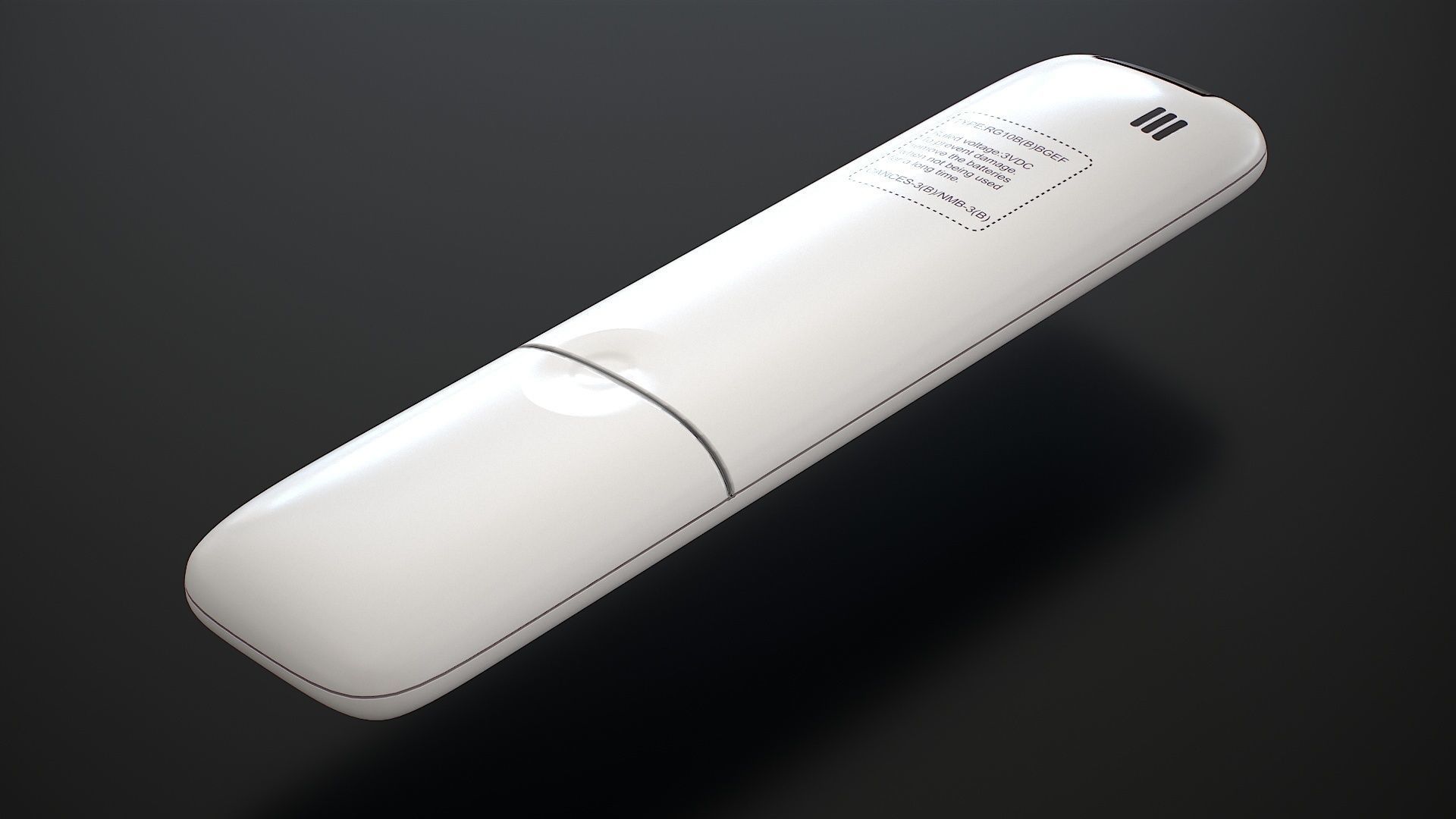 Air Conditioner Remote Control - AC Remote Low-poly 3D model_9