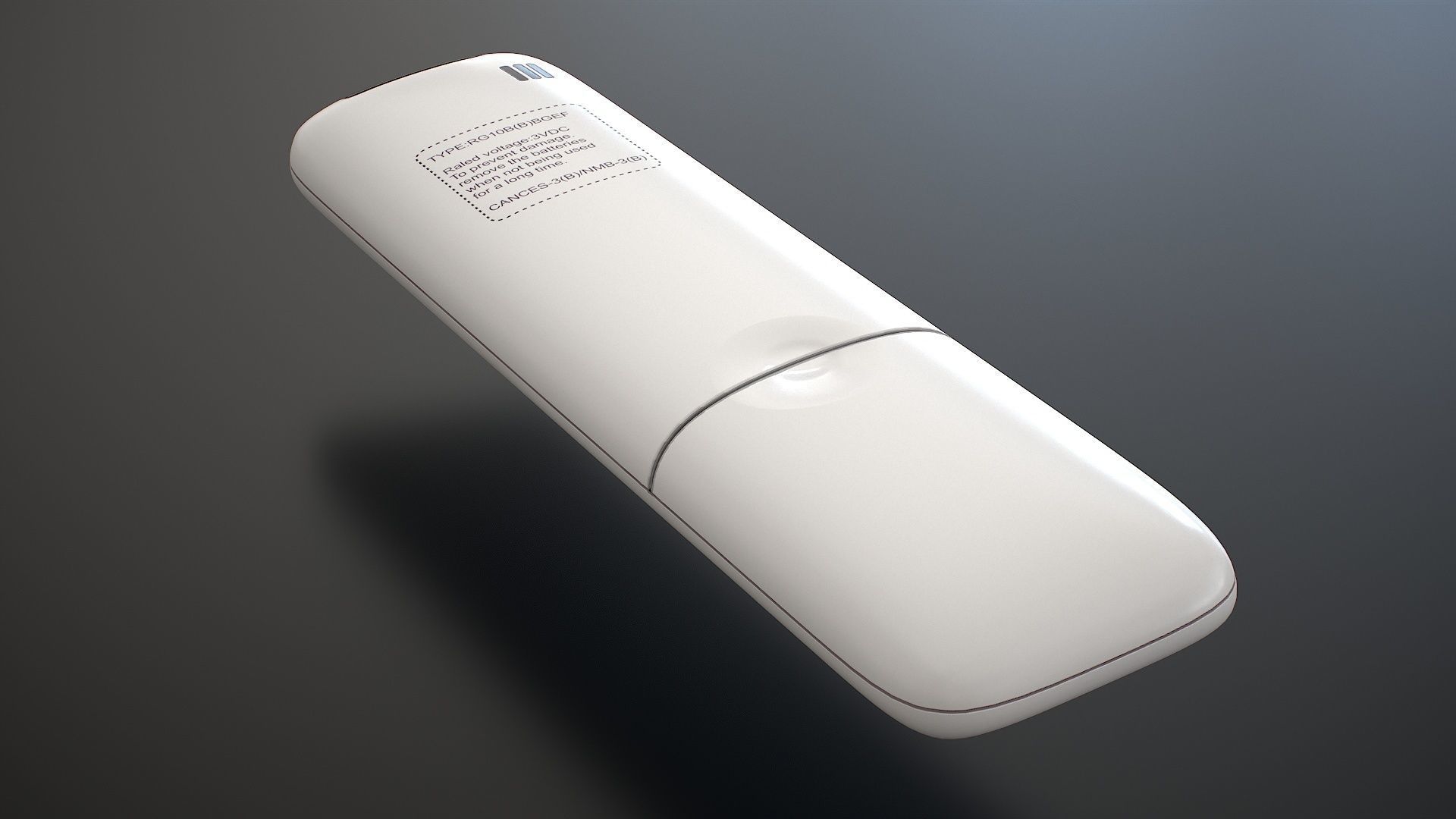 Air Conditioner Remote Control - AC Remote Low-poly 3D model_8