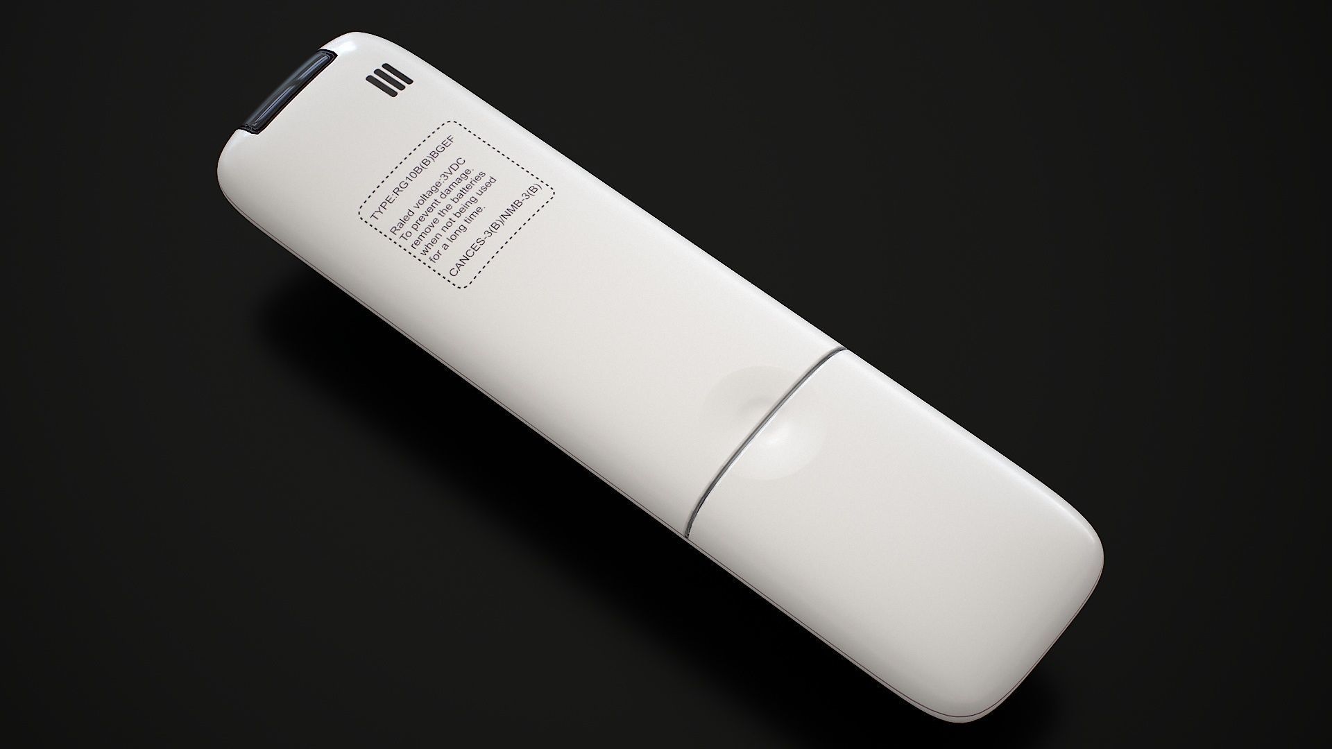 Air Conditioner Remote Control - AC Remote Low-poly 3D model_7