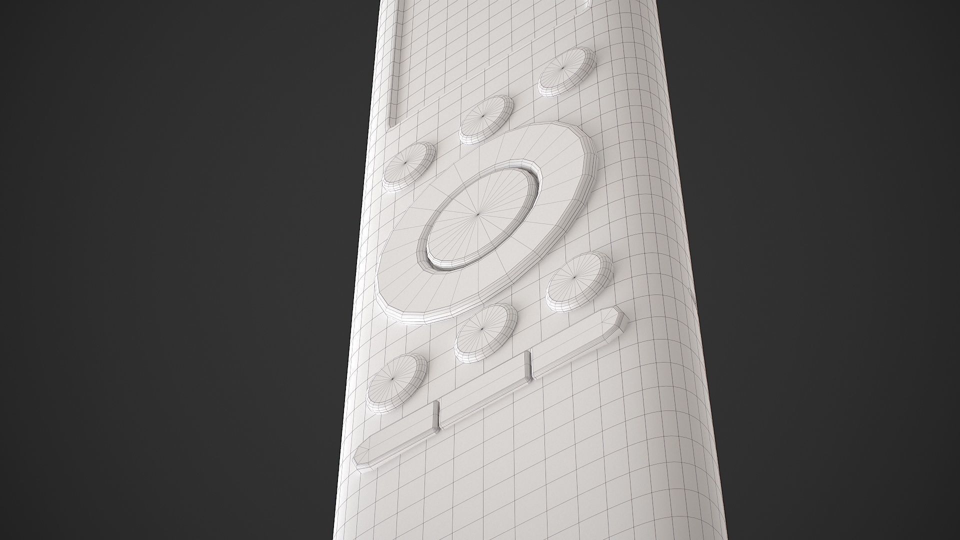 Air Conditioner Remote Control - AC Remote Low-poly 3D model_33