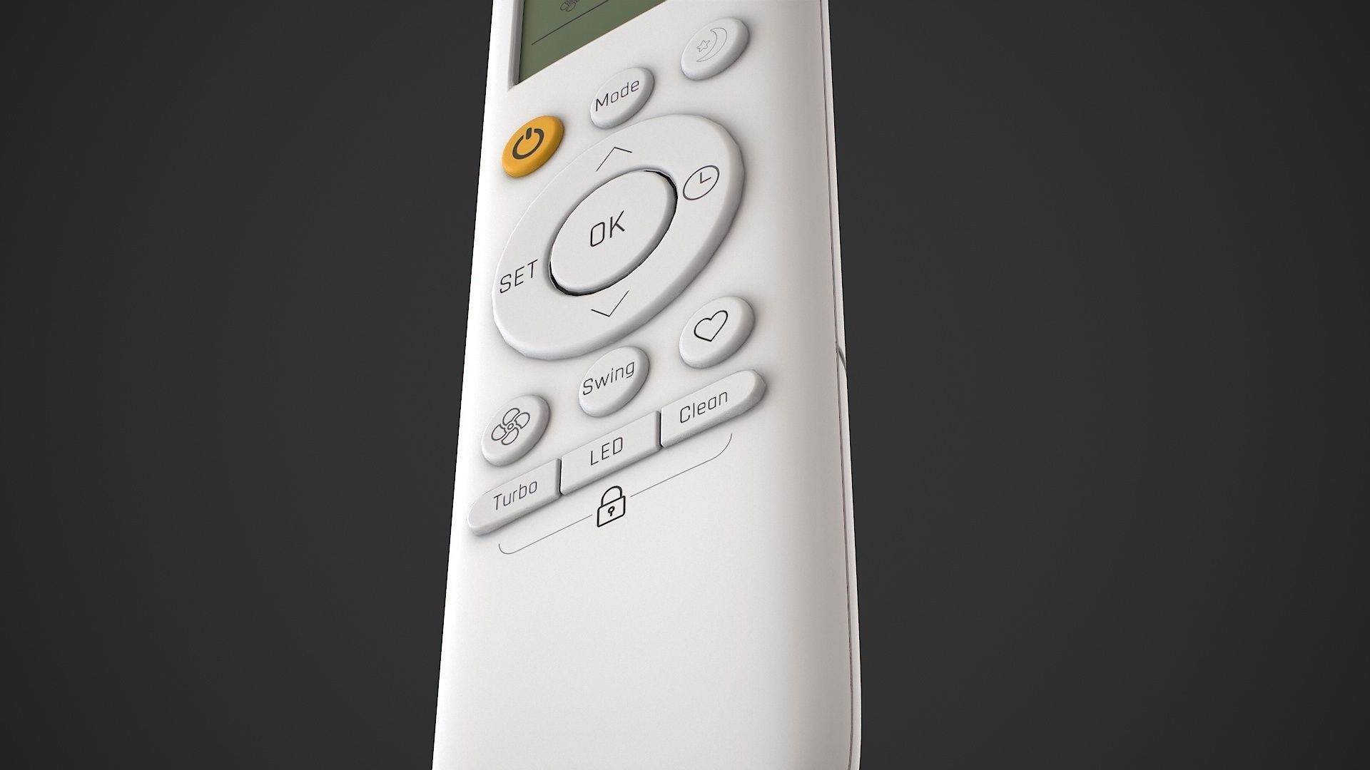Air Conditioner Remote Control - AC Remote Low-poly 3D model_18